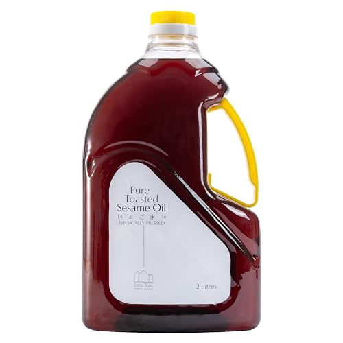 Emma Basic - 100% Pure Toasted Sesame Oil - 2 Litre - Rich Flavour - Antioxidants