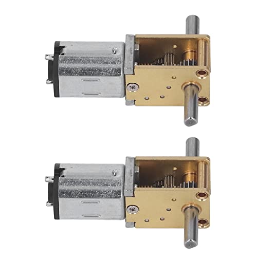 TICFOX 2Pcs 1218-N20 DC Gear Motor, Copper Low Noise Double Shaft Speed Reduction Motor DC6V 190RPM for DIY Motors - Image 2