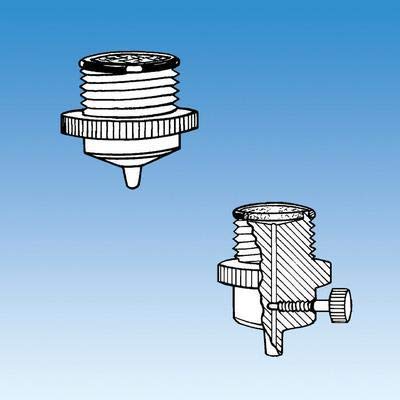5837-11 Series Luer-Lok Bottom Drip Adapter, 15 mm ID, Nylon, Polyethylene Packing Support