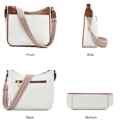 Image of FOXLOVER Purses for Women Vegen Leather Crossbody Bags Handbags With Adjustable Guitar Strap