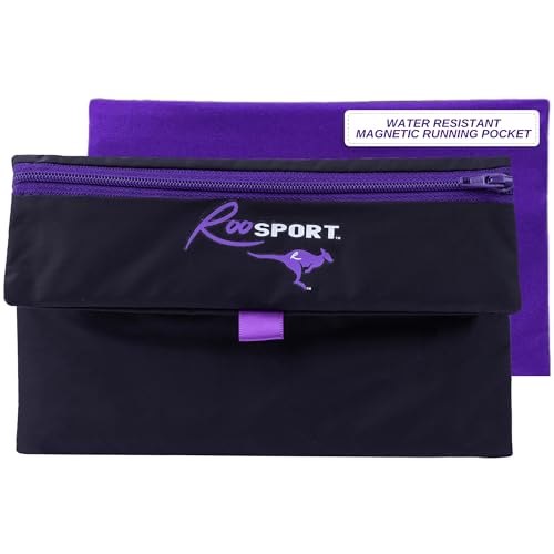 The RooSport Magnetic Running Pouch - Magnetic Pocket to Hold Cell Phone, Wallet, Earphones -...