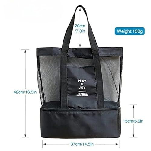 Bolsa de Praia Piscina Com Compartimento Térmico Impermeável Sacola Feminina Academia Grande Passeio