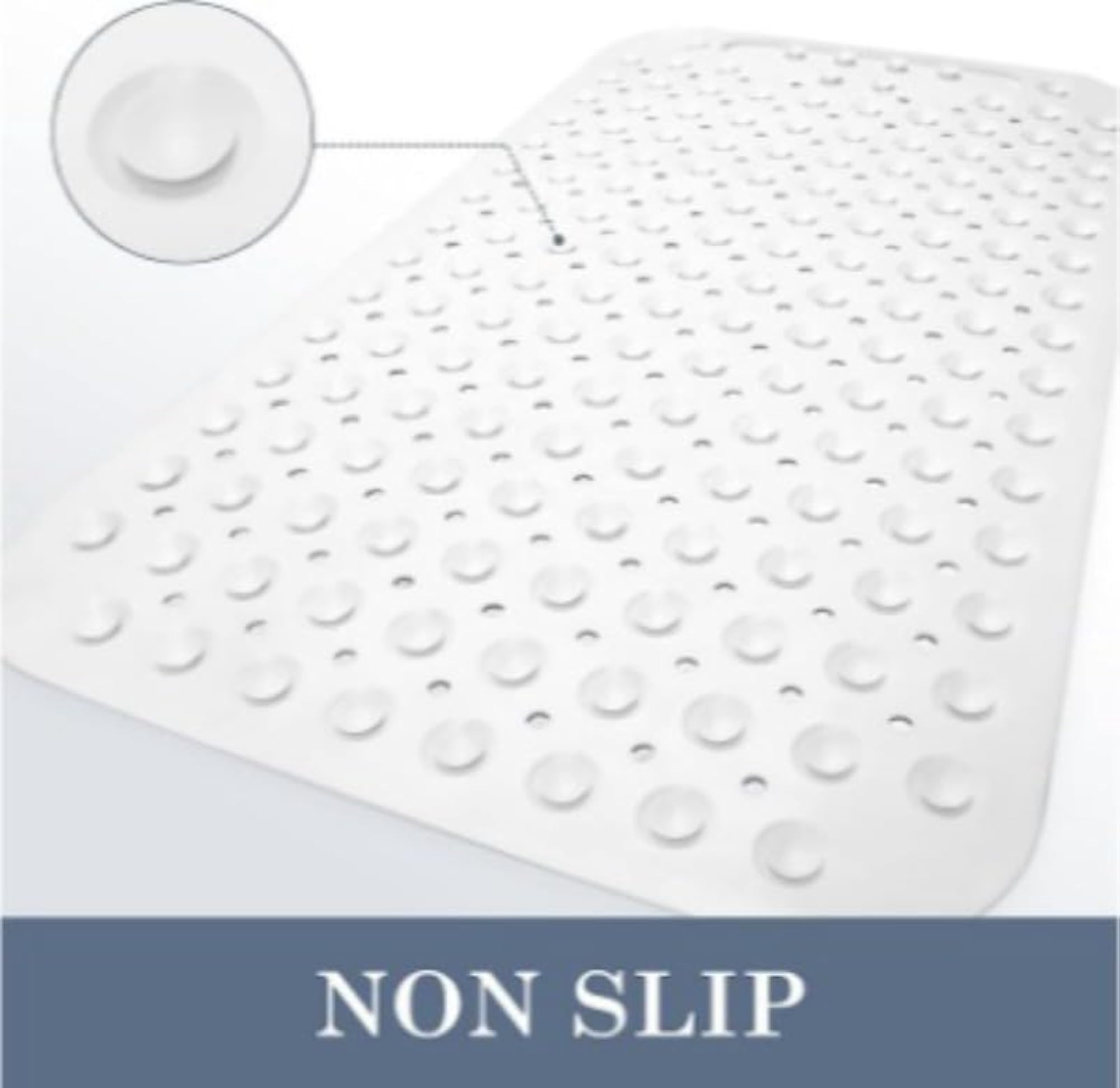 Non-Slip Bath Mat with Integrated Foot Scrub Brush