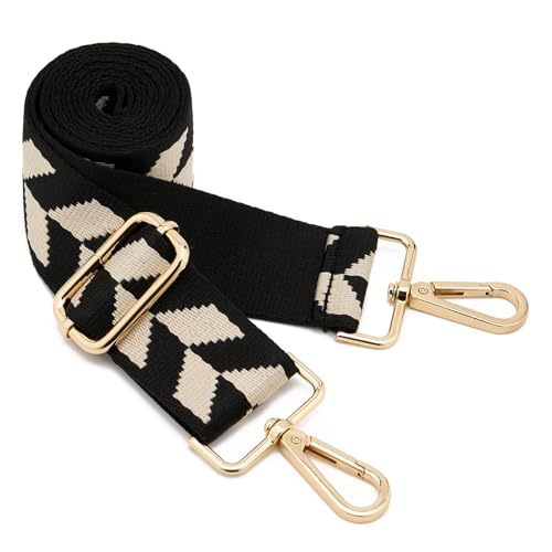 Image of ZOOEASS Wide Shoulder Strap Adjustable Replacement Belt Guitar Style Crossbody Bag Handbag Strap Multicolor Canvas Straps(Wide:1.5in)(Color39)
