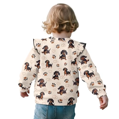 Xhuibop Toddler Girl Clothes Ruffle Long Sleeve Shirts Fall Sweatshirt Casual Tops for Travel Camping Holiday2