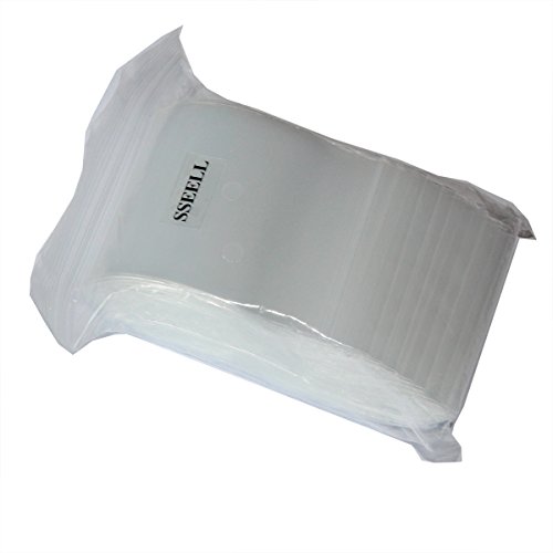 sseell 100pcs 1,2 mm de grosor cierre de cremallera de agarre, autoadhesivo bolsas de plástico Ziplock Sellado Bolsas resellable prensa a Lock estrecha franja 13 x 19cm