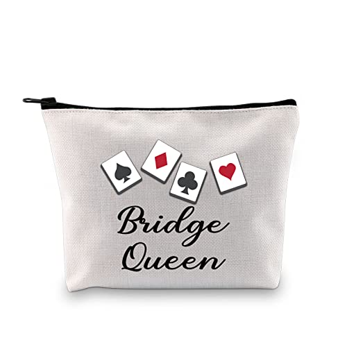 VAMSII Bridge Queen Makeup Bag Bridge Players Gifts Bridge Card Game Gifts for Bridge Lovers Poker Player Gifts Cosmetic Bag (Makeup Bag)