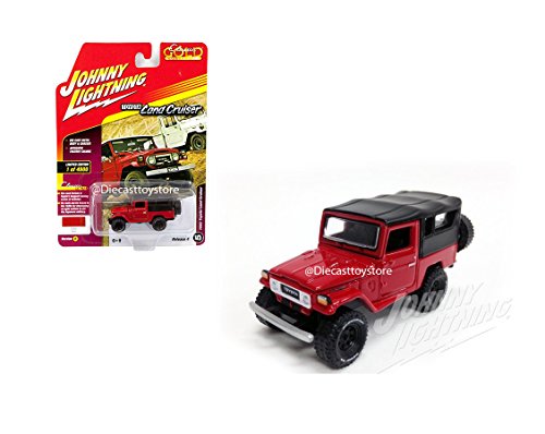 Johnny Lightning New DIECAST Toys CAR 1:64 Classic Gold Version B 1980 Toyota Land Cruiser RED Color JLCP7063-24