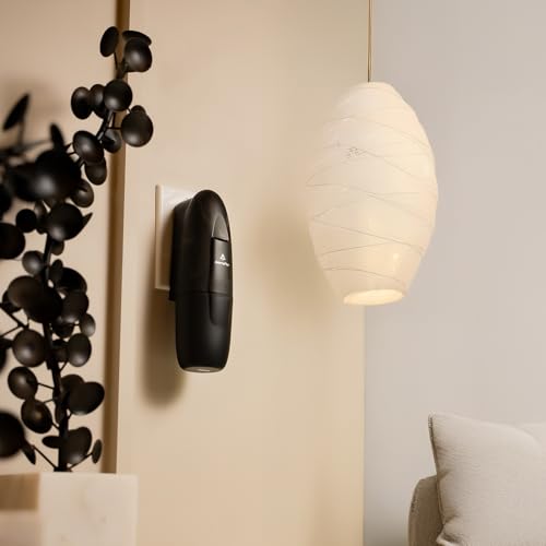 AromaPlan 5 Star Collection Plug in Diffuser (2 Fragrances Included)-Cold Air & Waterless Diffusers for Home & Office- Silent Wall Diffuser Plug in, Bluetooth App Control, 1000 sq. ft (Black)