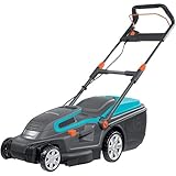 Cortacésped eléctrico PowerMax 1600/37 de GARDENA: segadora hasta 500 m², ancho de corte 37 cm, volumen 45 l, altura de corte 20-60 mm, manillar plegable, empuñadura ergonómica (5037-20)