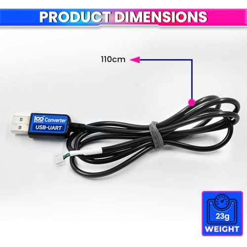 Image of amiciSolar UART to USB Cable for DALY BMS | Data Transfer Cable with 9600bps Baud Rate for PC & Device Communication