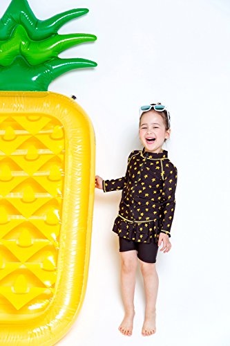 Image of VAENAIT BABY Girls Rash Guard Swimsuit UPF 50+ Long Sleeve Toddler Bathing Suit Ribbon Stawberry Floral Fruit for 2~8Years
