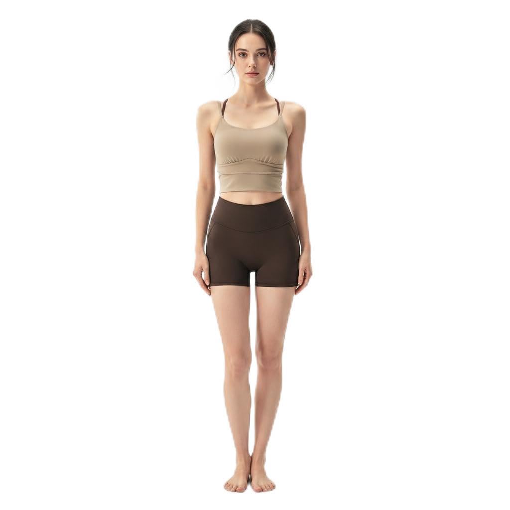 Damen Sport Shorts Set, Zweiteiliger Sportanzug für Fitness und Workout, sportbekleidung