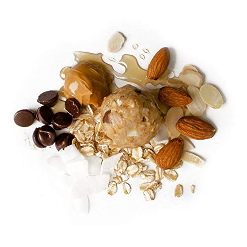Miniatura 7 de simplyFUEL Bolas de proteína de coco y almendras de chocolate, 1 paquete de 12 bolas, sin gluten, probióticos + bocadillos integrales con alto