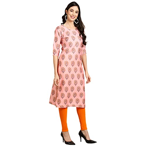 Image of Pinkmint Women's Crepe Digital Print Straight Kurta