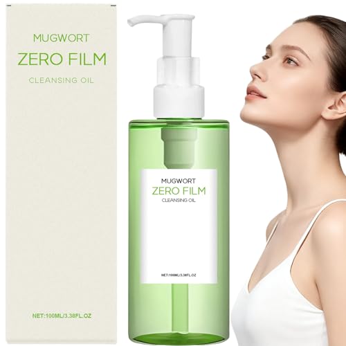 Mugwort Zero Film Cleansing Oil, Purifying Oil Cleaner, Natural Facial Oils Cleanser, Deep Cleansing Oils for Face, Moisturizing Oi/l Cleanser, Daily Makeup...