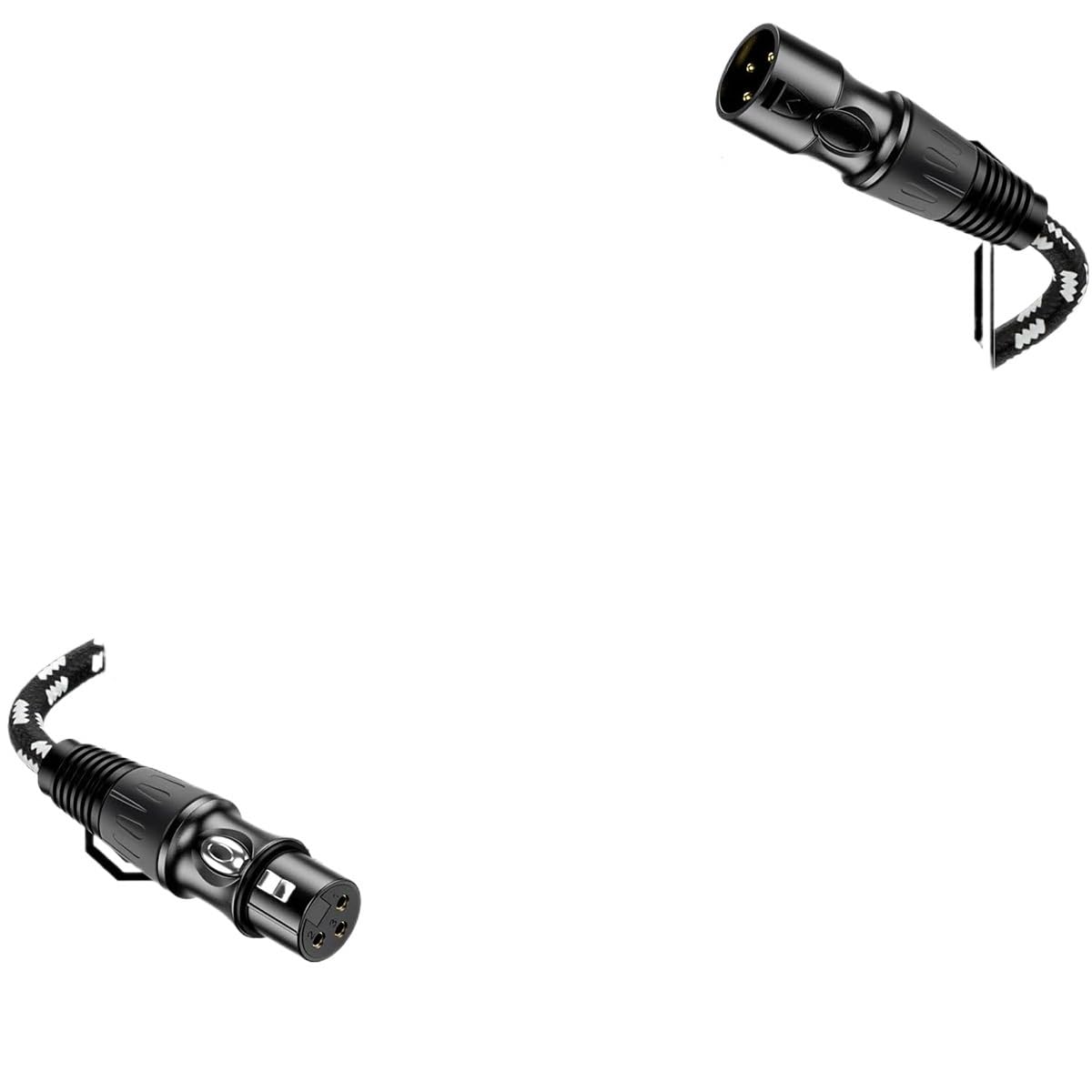 3-poliger XLR-Stecker auf Buchse, symmetrisches Mikrofonkabel, vergoldet, XLR-Kabel (rot, 5 m)