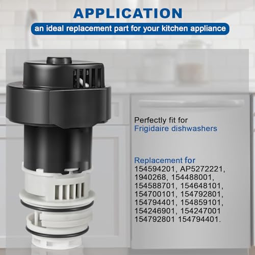 154844301 Motor Kit 154844301 Dishwasher Circulation Pump Motor with O-Rings for Frigidaire Dishwasher, Replace for 154488001 154588701 154594201 154648101 154700101