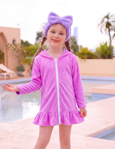 Image of Girls Swimsuits 3 Piece Bikini Bathing Suit Sets Cover-up Swimwear with Drawstring UPF 50+ Sun Protection