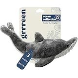 GRRREEN Dog Toys | Plush Toy Dolphin Stuffed Animal for Dogs | Medium Eco Friendly Toy - Easy to Clean and Made from Non Toxic Materials