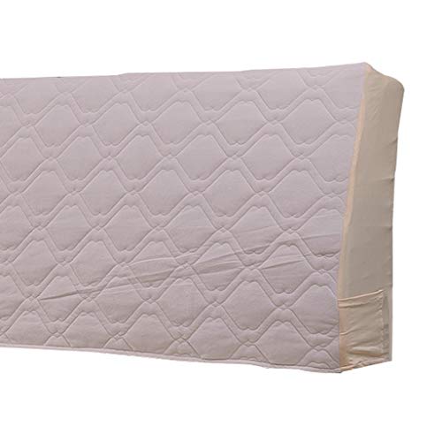 Image of Strethable Quitled Bed Headboard Slipcover Bed Head Cover Cream 59inch