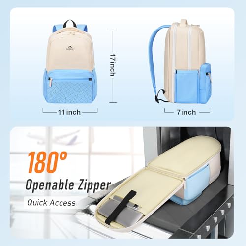 MATEIN Lightweight School Backpack, 15.6 Inch Cute Laptop Backpack with Water Bottle Pocket, Waterproof College Computer Bag Preppy Aesthetic Bookbag Daypack for Teen Girls Middle High School Students3