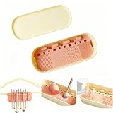 Pinselreiniger Make Up, Make Up Pinsel Reiniger, Pinsel Reinigung MakeUp, Pinselreiniger Makeup Brush Cleaner Reinigungsbox mit verschiedenen Texturen für Pinsel Schwämme