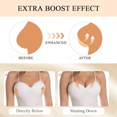 Double-Sided Sticky Bra Pads - Sticky Bra Inserts Lightweight and Natural Looking Breast Enhancers for The Perfect Lift4
