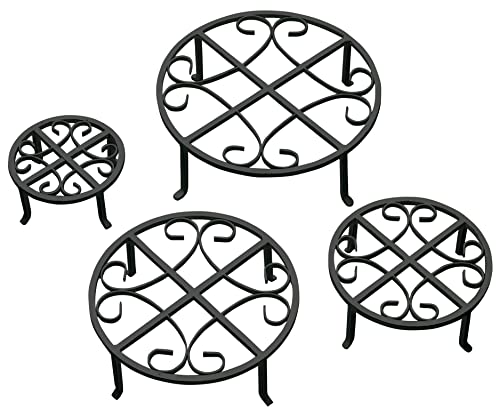 Red Carpet Studios Scroll Pattern Plant Stand, Wrought Iron #TOP1