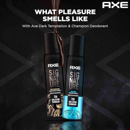 Image of AXE Signature Dark Temptation Body Perfume for Men, 154 ml And Signature Body Perfume, Champion, 154ml
