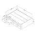 South Shore Step One Collection Full Captain's Bed, Pure Black, Information Not Available