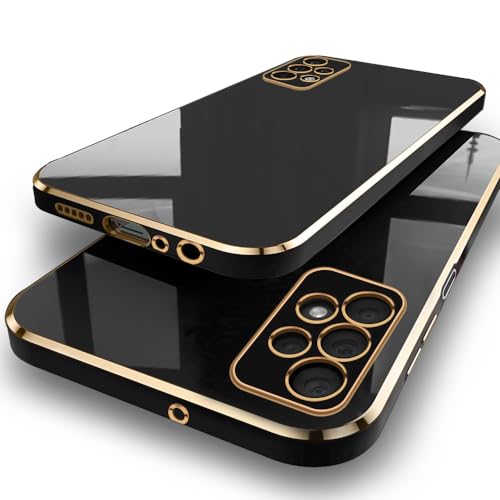 Image of TheGiftKart Thermoplastic Polyurethane Luxurious Golden-Plated Back Cover Case for Samsung Galaxy A23 4G /A23 5G|Raised Lips for Camera & Screen Protection|Shockproof Back Case for Samsung A23 /A23 5G