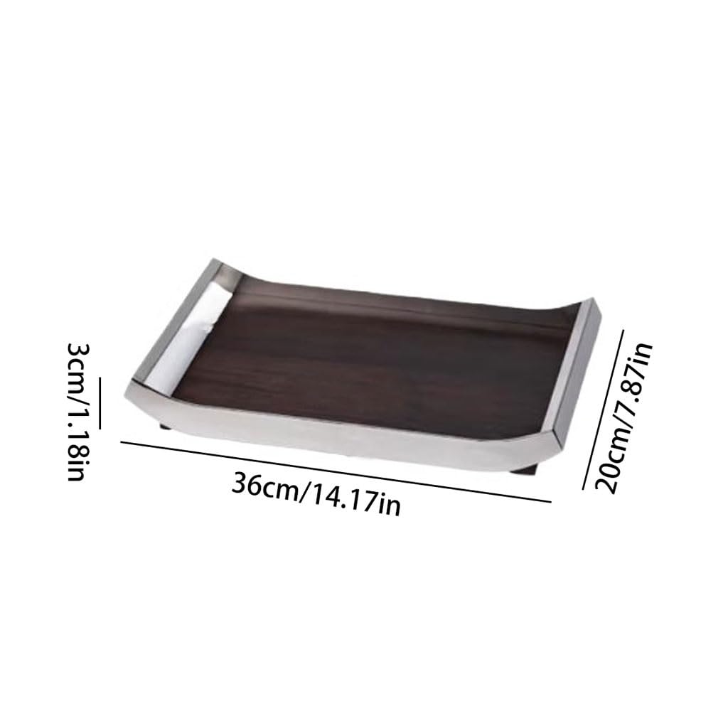 Bandejas Servir Comida Bandeja De Decoración del Hogar, Almacenamiento Aromaterapia Nogal For Escritorio Porche Mesa Cama