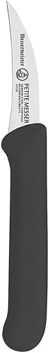 Miniatura 1 de Messermeister Petite Messer - Parer de pico de pájaro de 2.5 pulgadas con funda a juego, negro, acero inoxidable alemán 1.4116 y mango ergonómico,