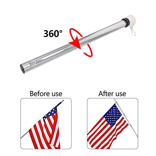 DOITOOL Kit de mastro de bandeira com suporte de parede suporte de bandeira americana suporte de mas