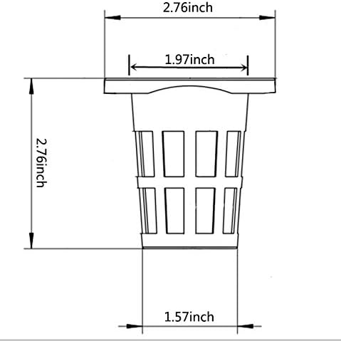 40 Packs 2 Inches Garden Slotted Mesh Net Cups, Heavy Duty Net Pots ,Wide Lip Bucket Basket for Hydroponics