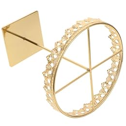 OSALADI Stainless Steel Jewelry Display Stand Crown-shaped Necklace Holder Rotating Earring Organizer for Bracelets Watches Rings Home Jewelry Storage Rack