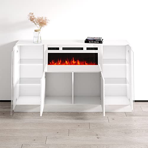Meble Furniture Diuna Wh-Ef Fireplace Sideboard #TOP4