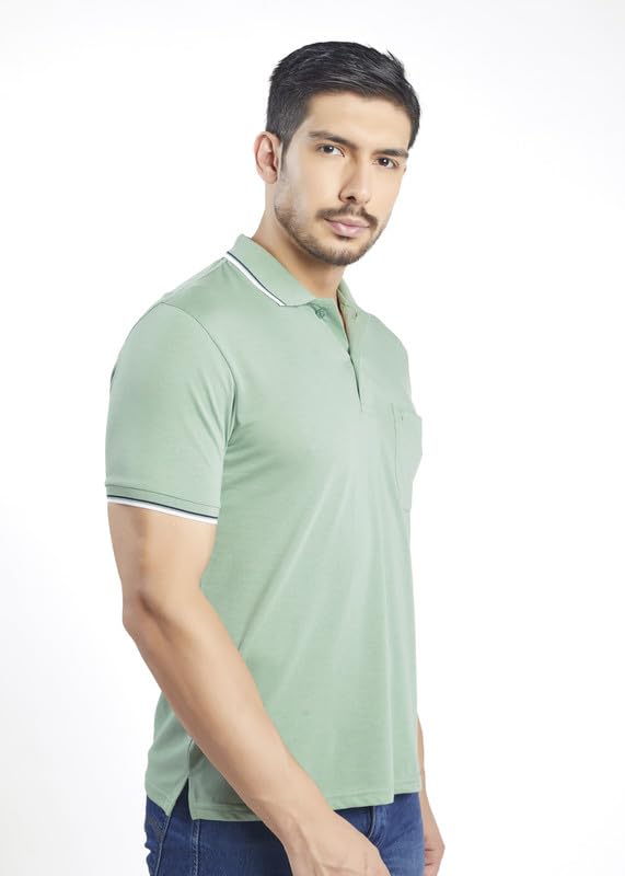 Image of Pro Riders Urban Men's Cotton Rich Polo T-Shirt with Pocket |Regular Fit| Office