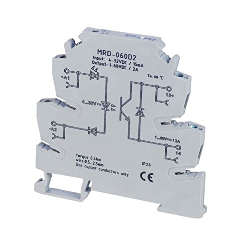 Módulo de relé programable PLC ultra delgado con salida de 1-60 V CC para automatización 4