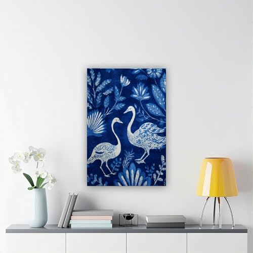 Impression botanique cygne vintage toile décorative 50x75 - 6