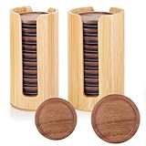 AFOROEOA 2 Pack Mason Jar Lid Organizer (Wide Mouth & Regular Mouth) Bamboo Ball Jar Wooden Storage Accessories for Home Kitchen Organization & Tumbler Lids, Fit Mason/Canning/Bamboo Lids