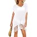 Oryer Womens Chiffon Tassel Beachwear Stylish Swimwear Bikini Swimsuit Cover up, A-off White, One Size