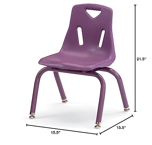 Image of Jonti-Craft Berries 8122JC1004 Stacking Chair with Powder-Coated Legs, 12 inch Height, Purple
