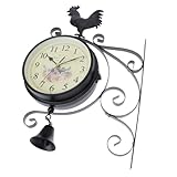 Orologio bifacciale: il design moderno rende l'orologio un elemento decorativo alla moda per la tua casa, decorazione per l'ufficio domestico