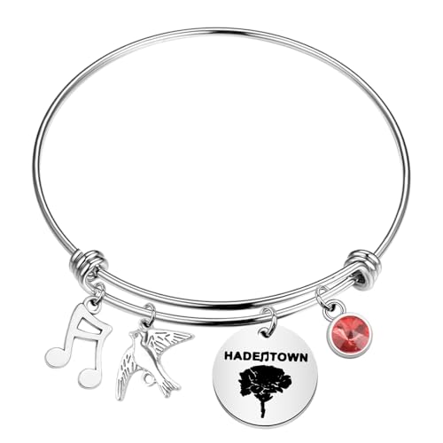 Bracelet à breloques musicales fleur rouge, cadeau idéal musicienne