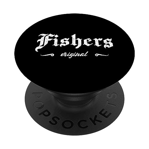 Fishers Gothic Indiana State Fan Item Souvenir PopSockets Swappable PopGrip, Black