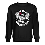 Khabib Nurmagomedov Walkout Hombre Manga Larga Cuello Crewneck 100% Algodón Sudaderas Negro, Negro , L