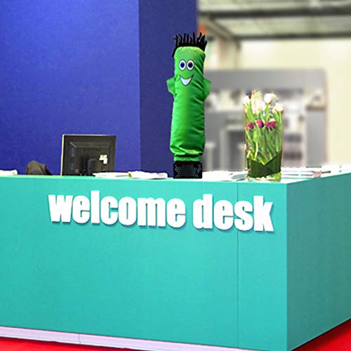 Image of LookOurWay Air Dancers Mini Inflatable Tube Man Set - 29 inch Wacky Waving Inflatable Tube Guy with Blower for Desktop Advertising - Green