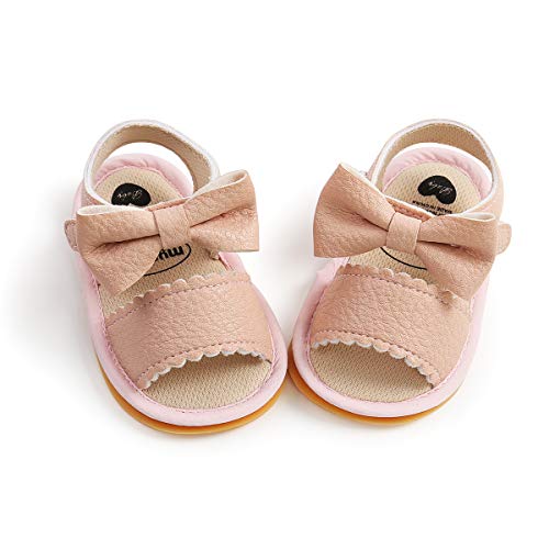 Image of RVROVIC Baby Boys Girls Sandals Premium Infant Summer Outdoor Shoes PU Lightweight Soft Anti-Slip Sole Toddler Prewalker